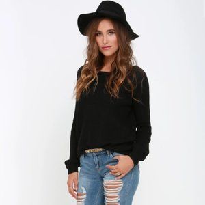 Black Low-Back Sweater